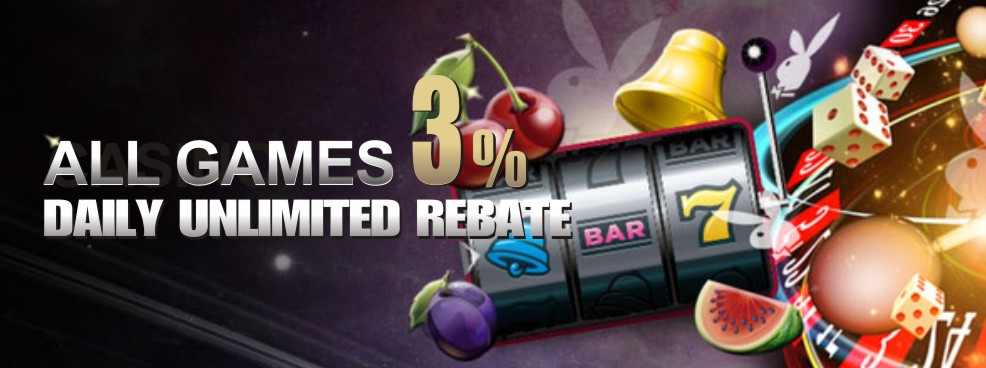 ALL GAMES 3% DAILY UNLIMITED REBATE